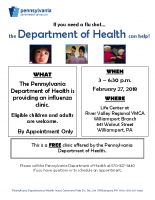 NC Lycoming Flu Clinic Life Ctr Valley Reg YMCA_2.27.18